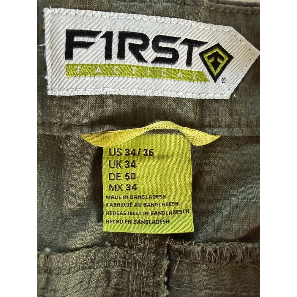 First Tactical Cargo Pants Mens 34x36 Green Ripstop‎ Tactical Utility Trousers